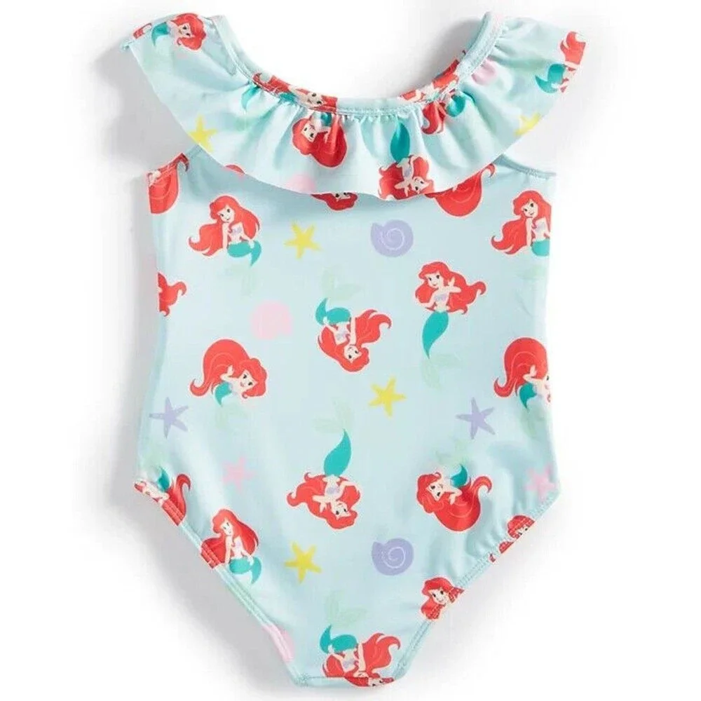 Little Mermaid 2-Pc. One-Piece Swimsuit & Hooded Swim Cover-Up Set Baby NEW 18mo